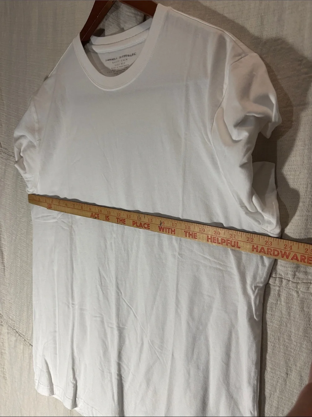 Vintage 90s Banana Republic White Blank Tee 100% Heavyweight Cotton XLT Tall EUC